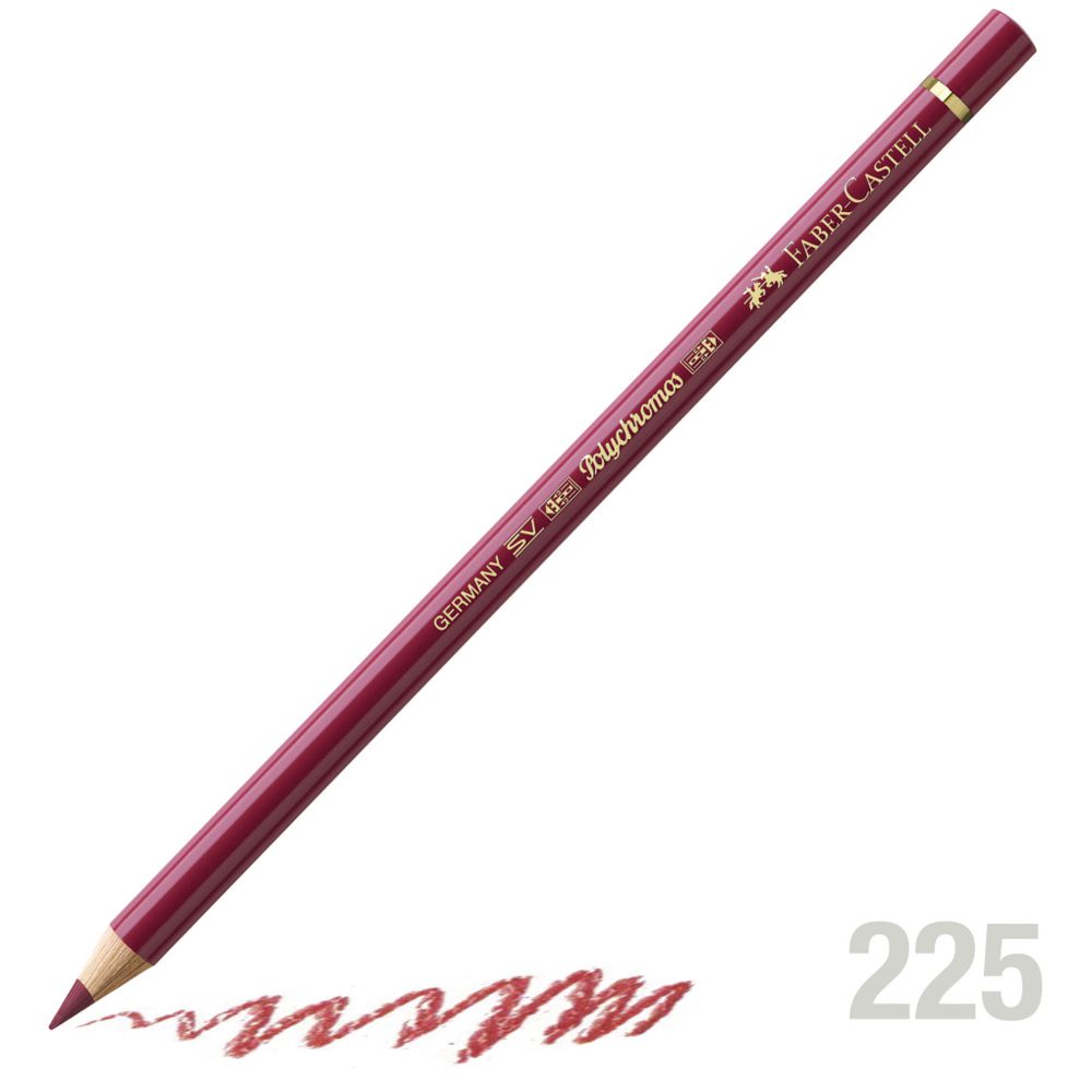 مداد رنگی فابرکاستل پلی کروم تکی کد 225 - Dark Red