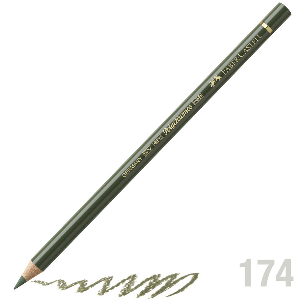 مداد رنگی فابرکاستل پلی کروم تکی کد 174 - Chromium Green Opaque