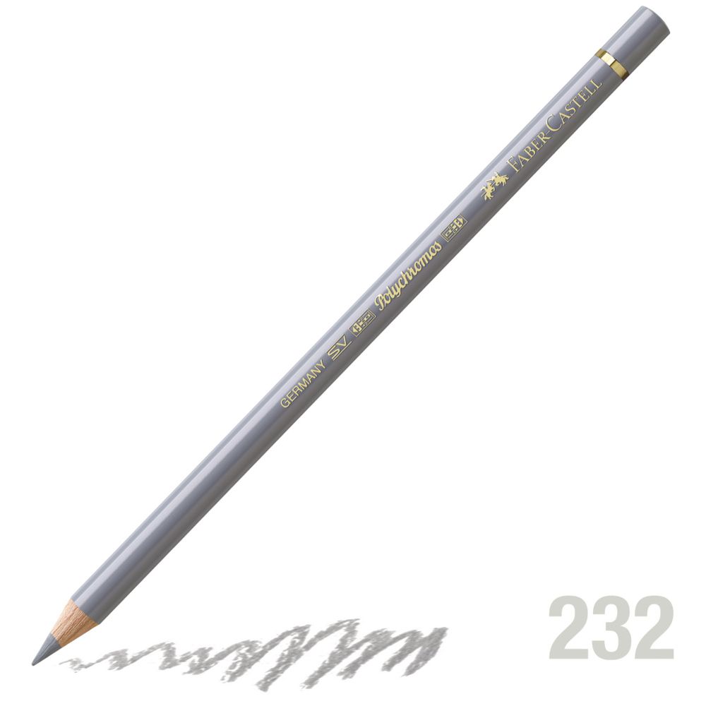 مداد رنگی فابرکاستل پلی کروم تکی کد 232 - Cold Gray III