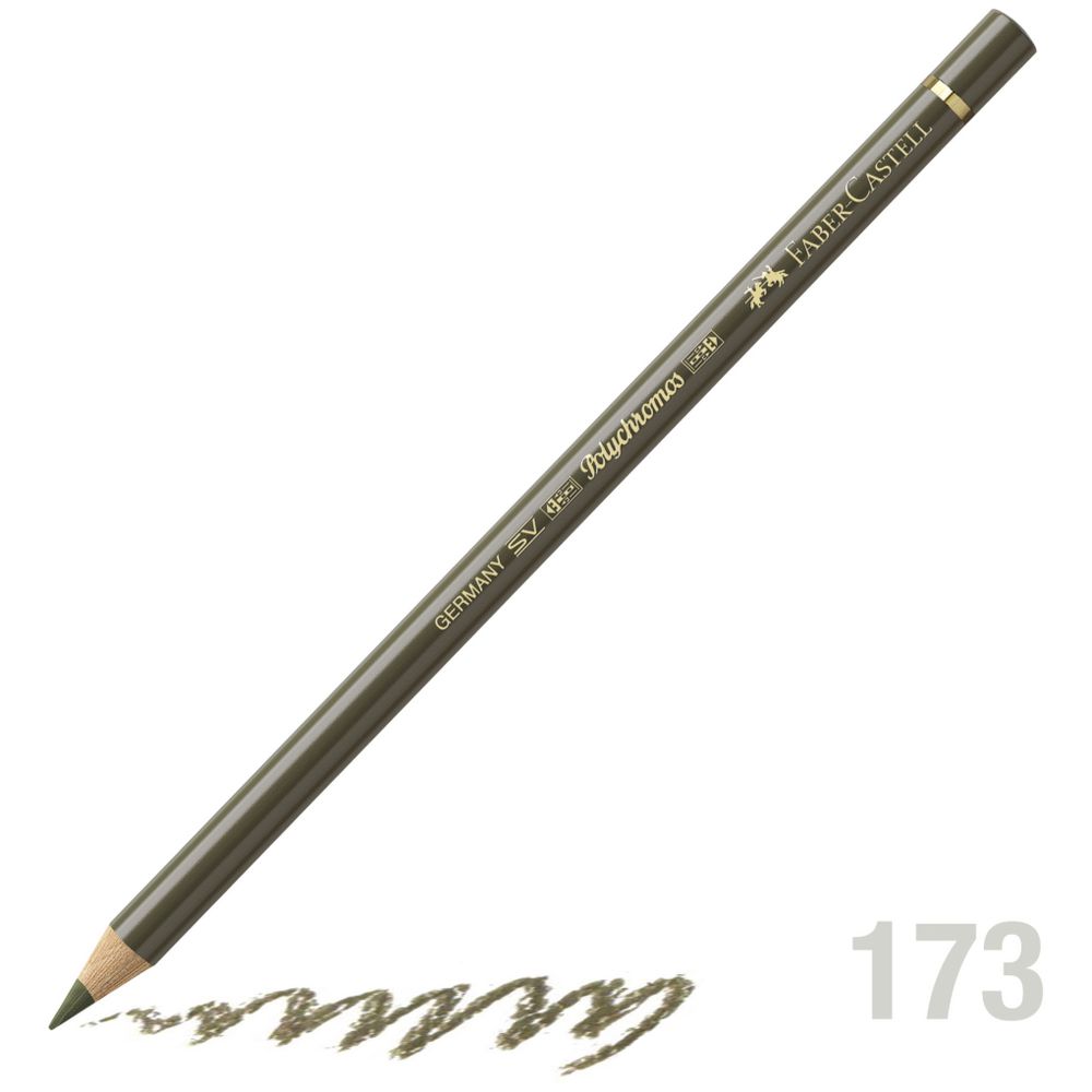 مداد رنگی فابرکاستل پلی کروم تکی کد 173 - Olive Green Yellowish