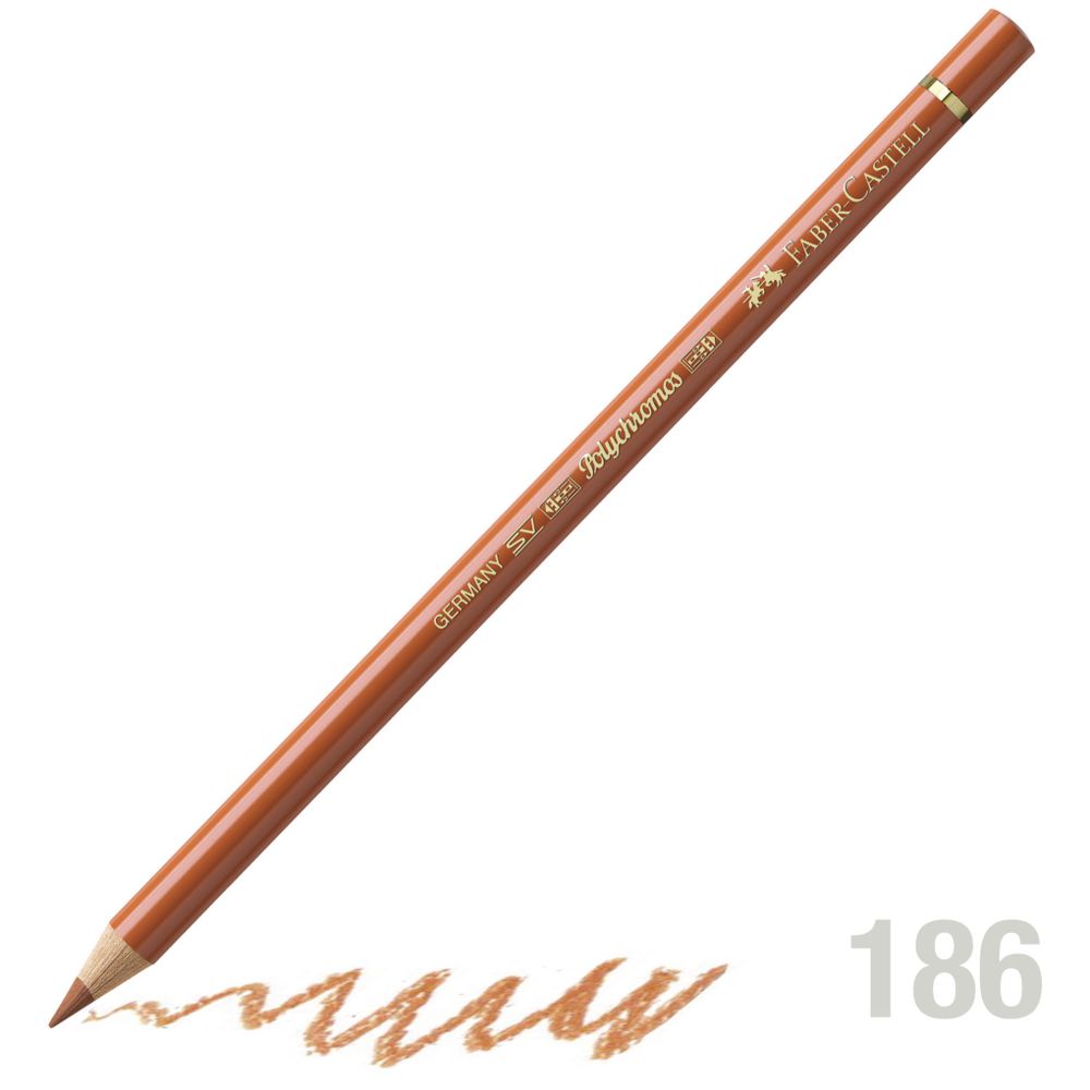 مداد رنگی فابرکاستل پلی کروم تکی کد 186 - Terracotta