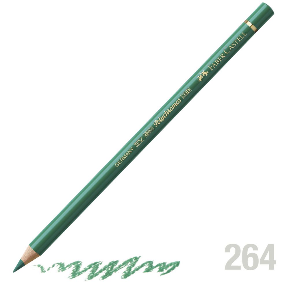 مداد رنگی فابرکاستل پلی کروم تکی کد 264 - Dark Phthalo Green