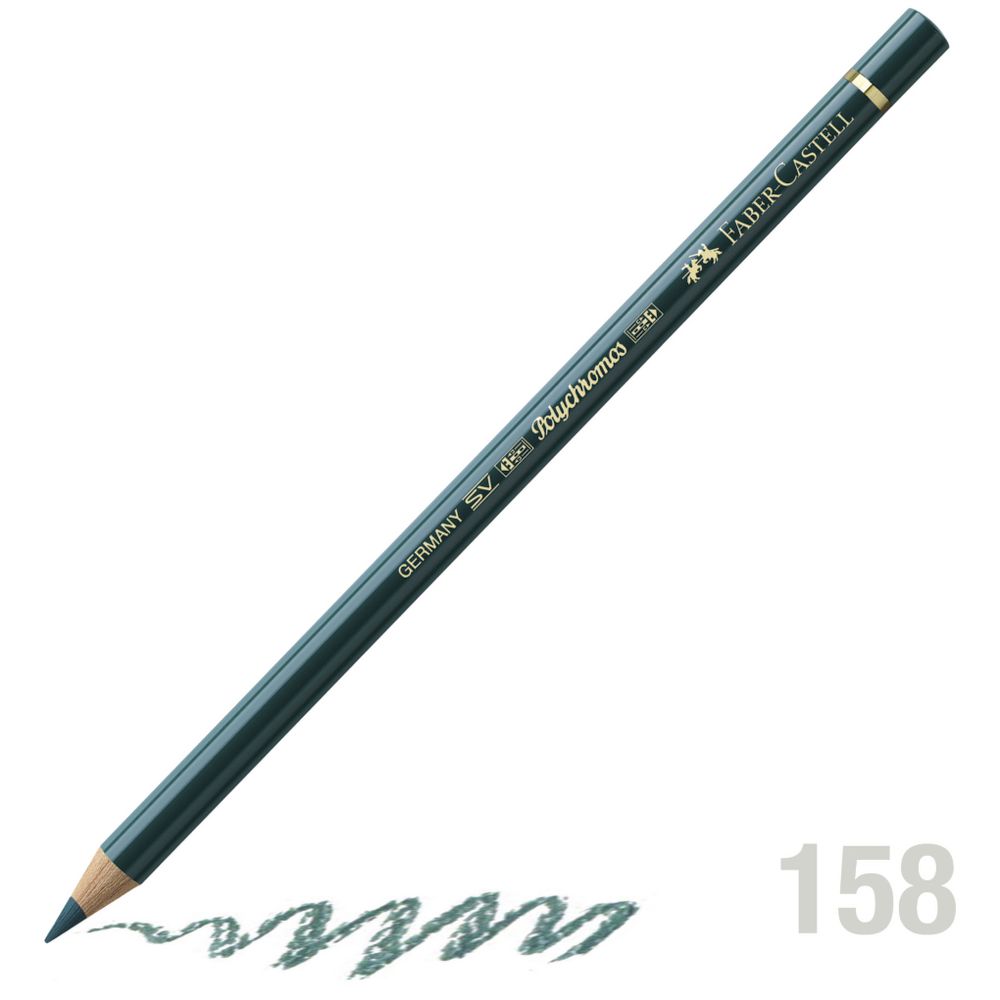 مداد رنگی فابرکاستل پلی کروم تکی کد 158 - Deep Cobalt Green