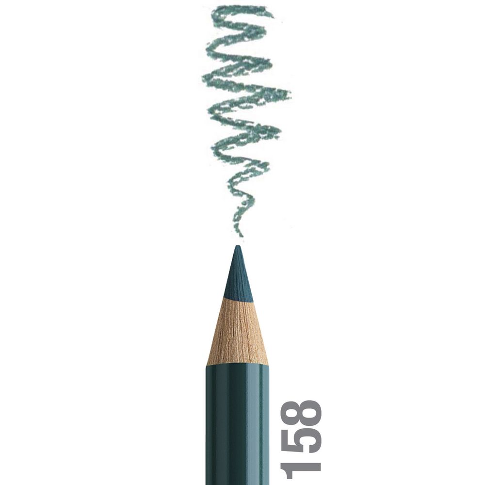 مداد رنگی فابرکاستل پلی کروم تکی کد 158 - Deep Cobalt Green