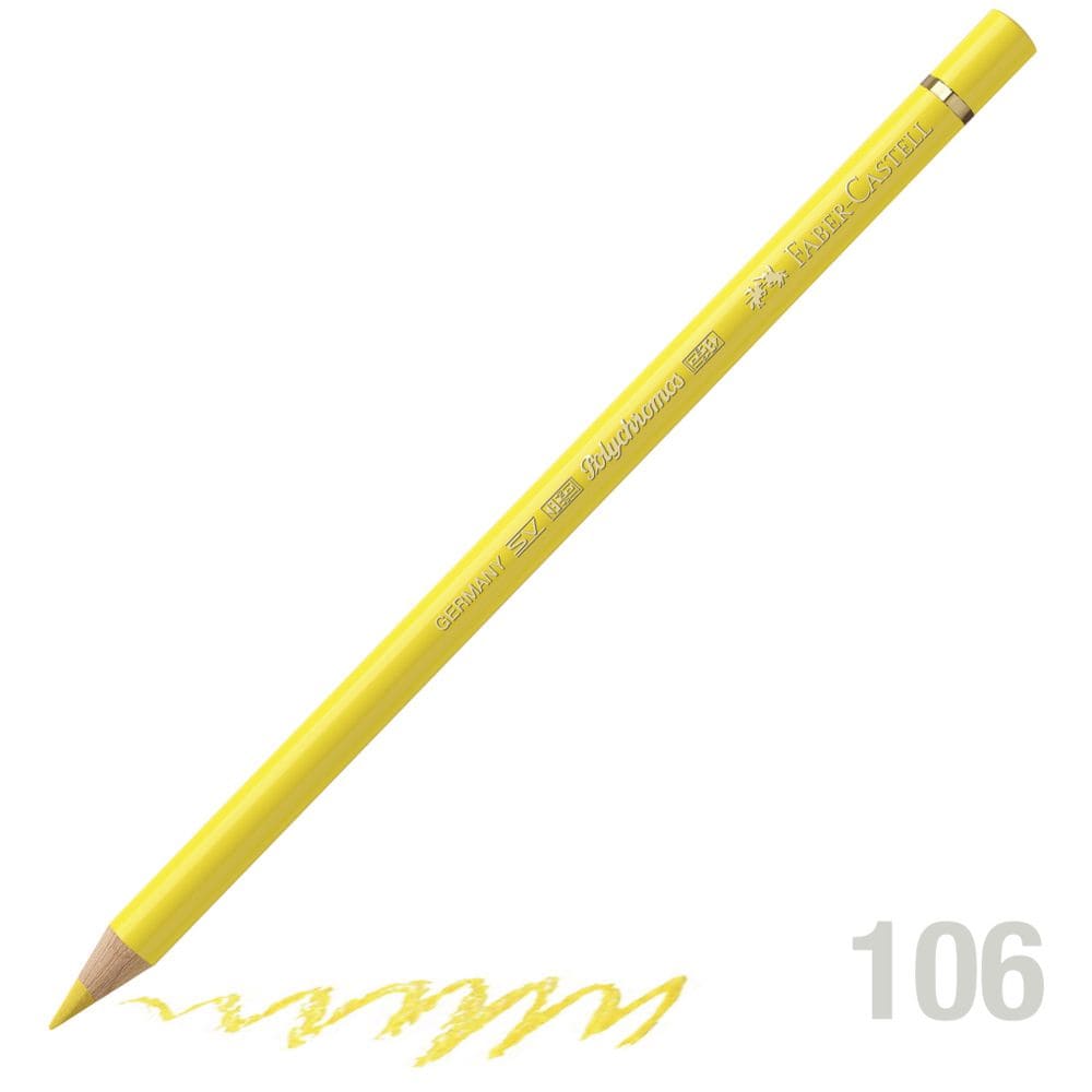 مداد رنگی فابرکاستل پلی کروم تکی کد 106 - Light Chrome Yellow