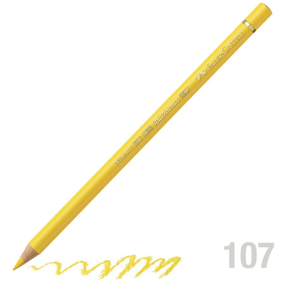 مداد رنگی فابرکاستل پلی کروم تکی کد 107 - Cadmium Yellow