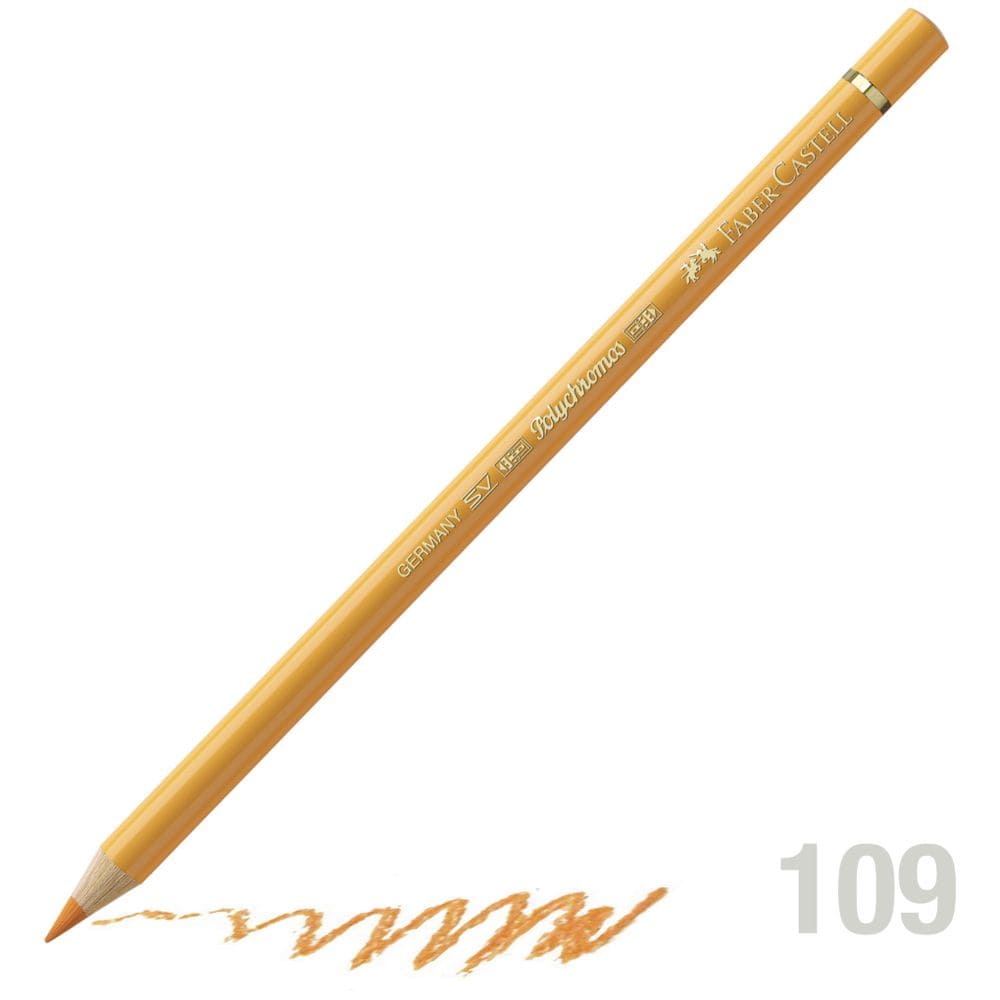 مداد رنگی فابرکاستل پلی کروم تکی کد 109 - Dark Chrome Yellow
