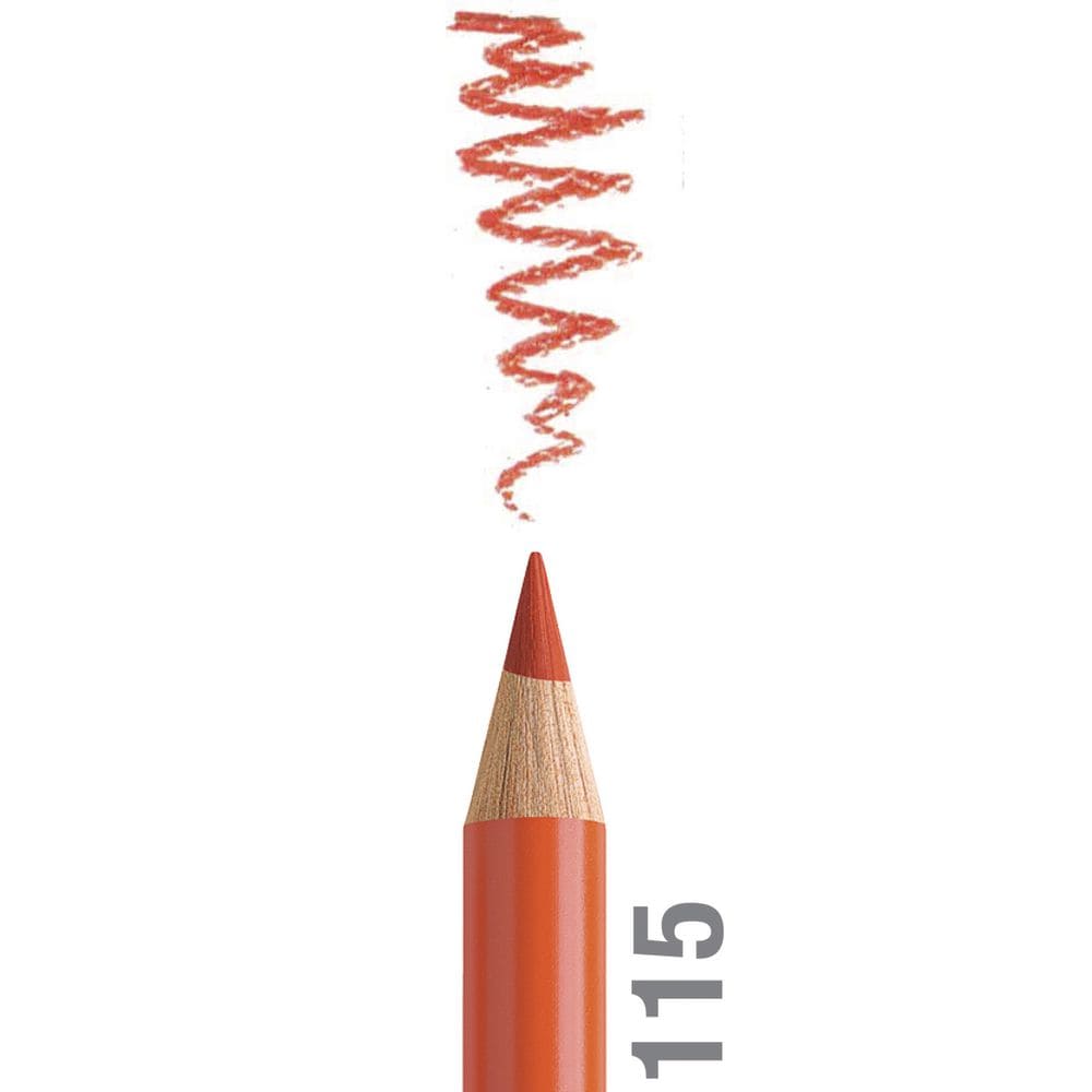 مداد رنگی فابرکاستل پلی کروم تکی کد 115 - Dark Cadmium Orange