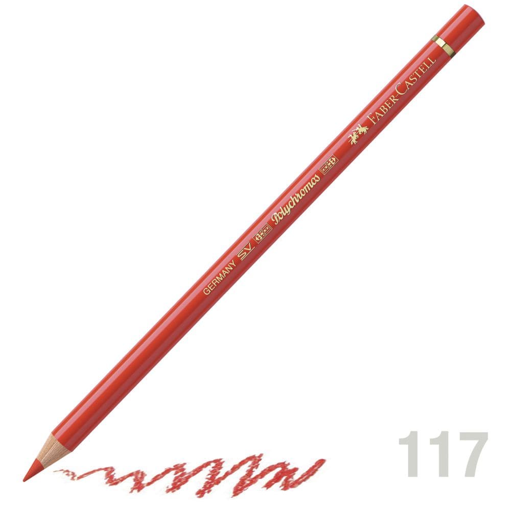 مداد رنگی فابرکاستل پلی کروم تکی کد 117 - Light Cadmium Red