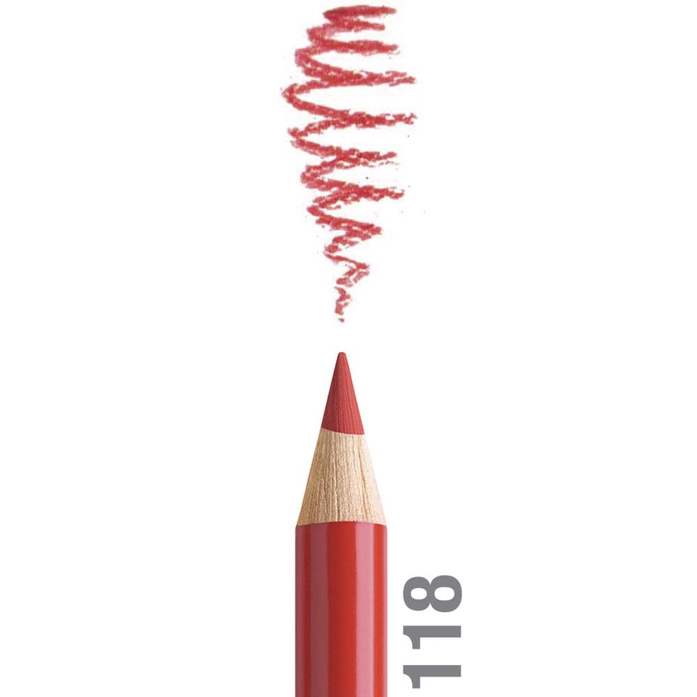 مداد رنگی فابرکاستل پلی کروم تکی کد 118 - Scarlet Red