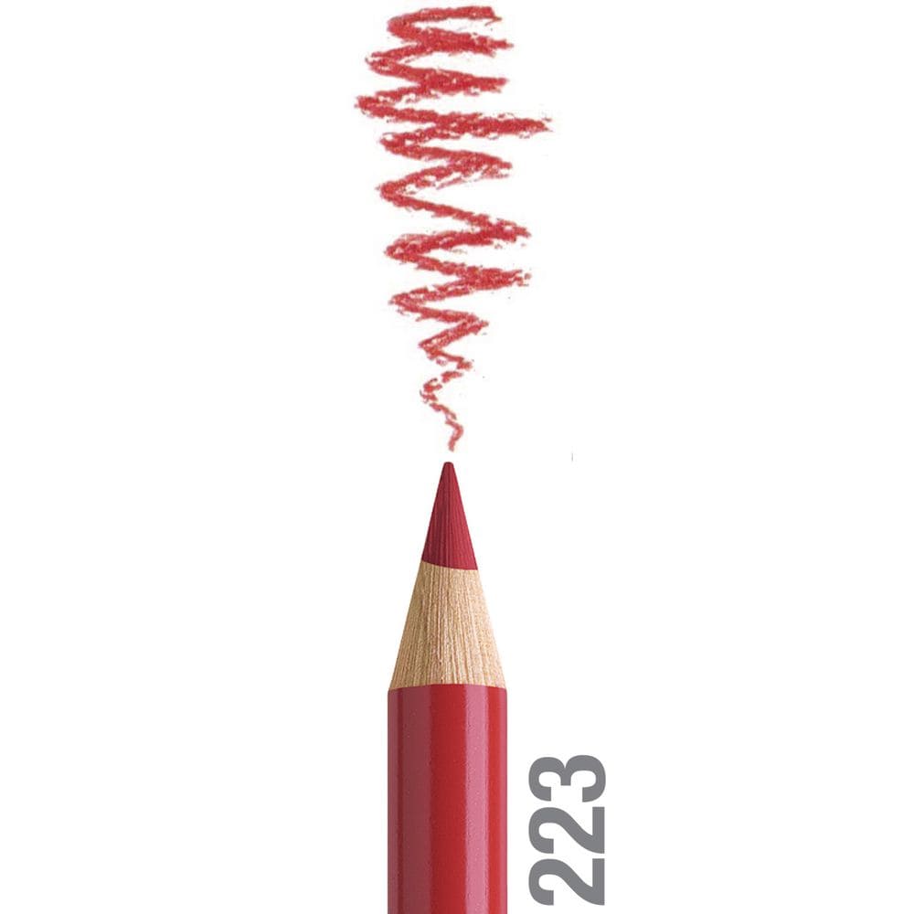 مداد رنگی فابرکاستل پلی کروم تکی کد 223 - Deep Red
