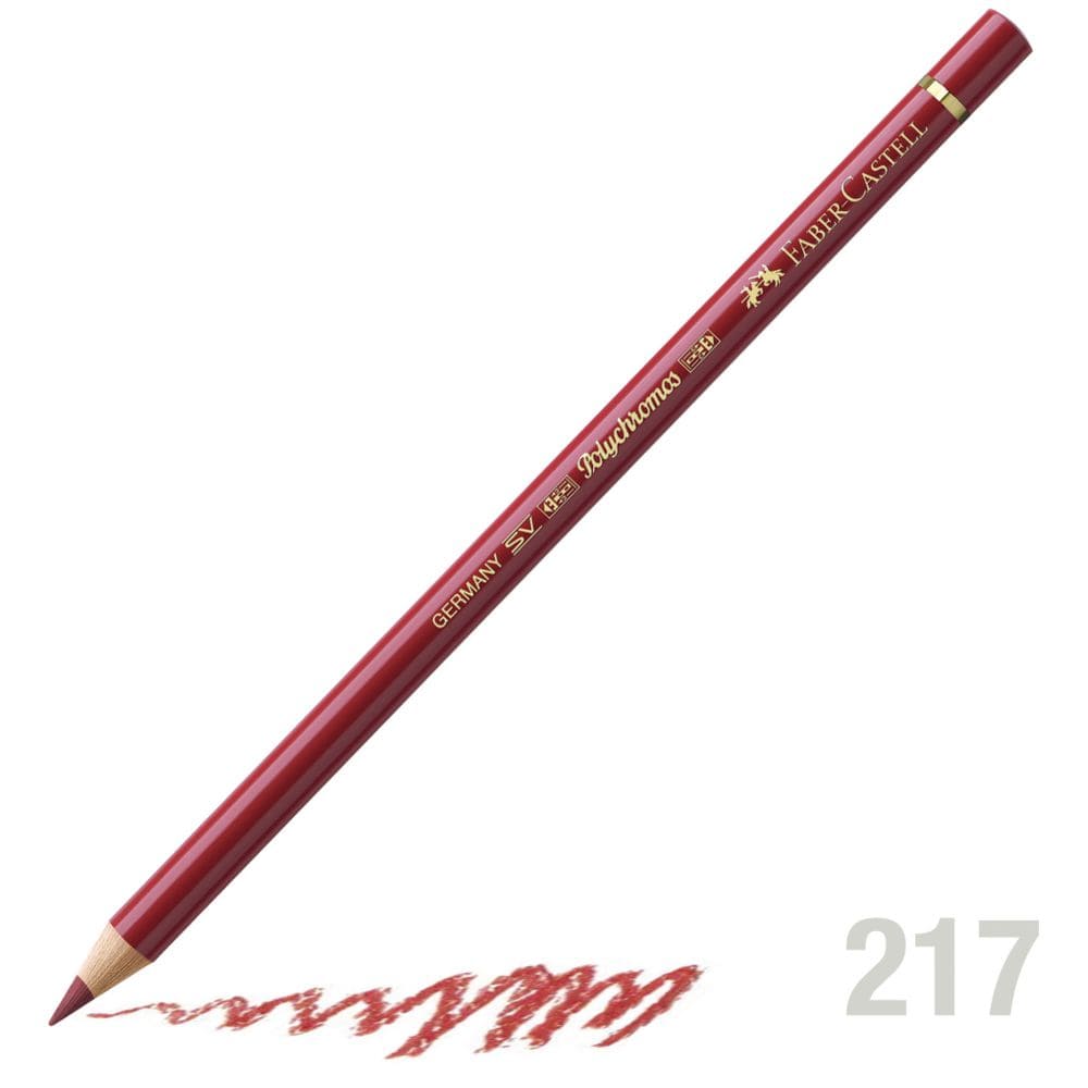 مداد رنگی فابرکاستل پلی کروم تکی کد 217 - Middle Cadmium Red