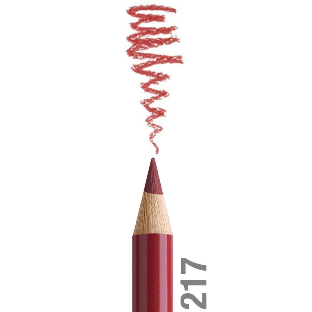 مداد رنگی فابرکاستل پلی کروم تکی کد 217 - Middle Cadmium Red