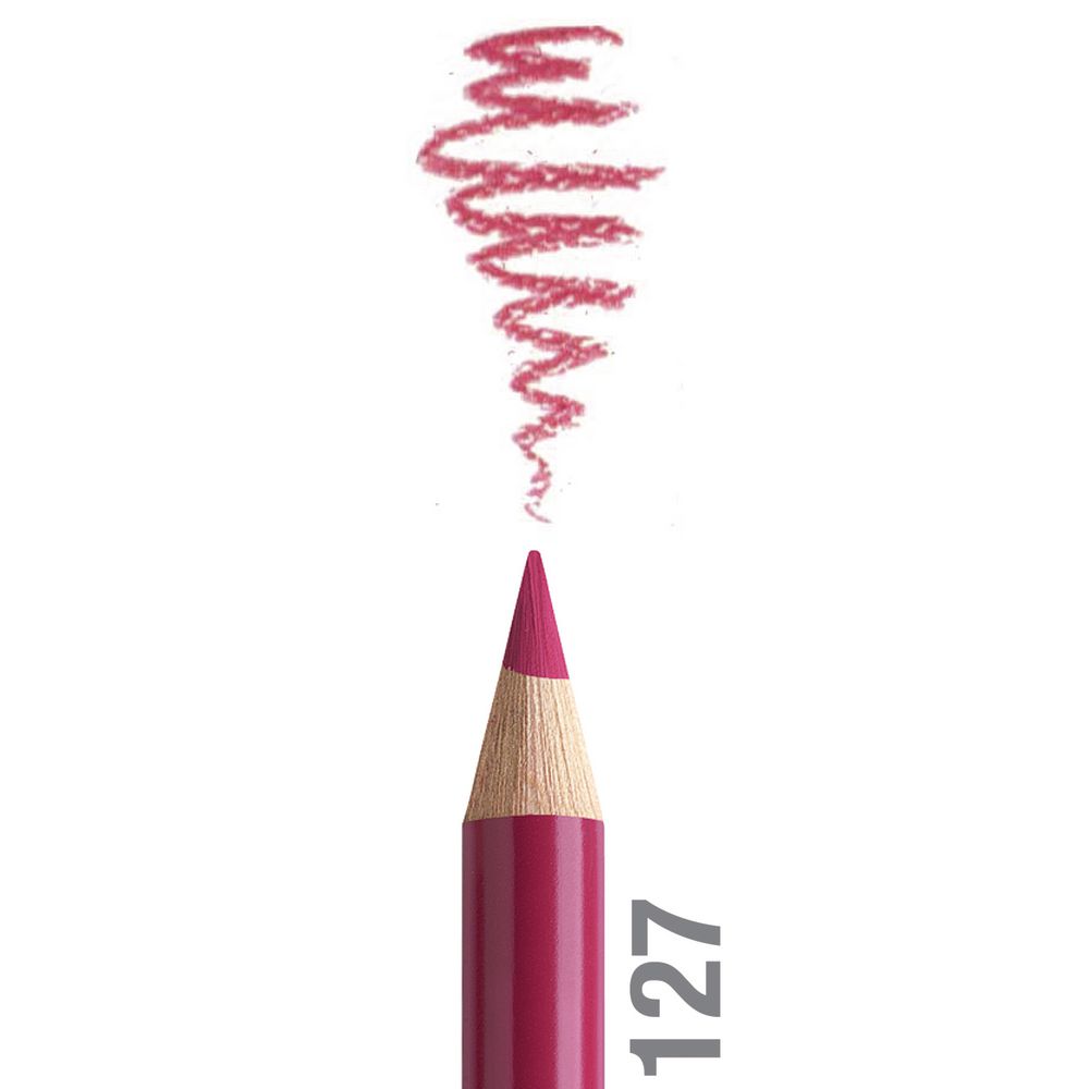 مداد رنگی فابرکاستل پلی کروم تکی کد 127 - Pink Carmine