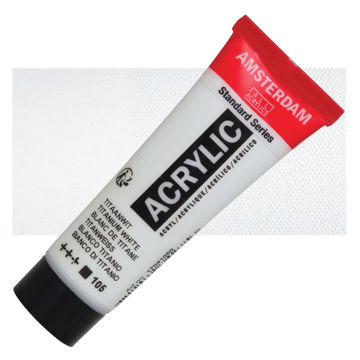رنگ اکریلیک آمستردام 120 میل تکی کد Titanium White - 105