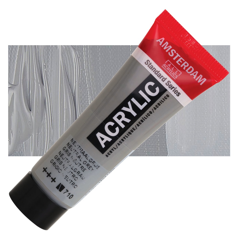 رنگ اکریلیک آمستردام 120 میل تکی کد Neutral Gray - 710