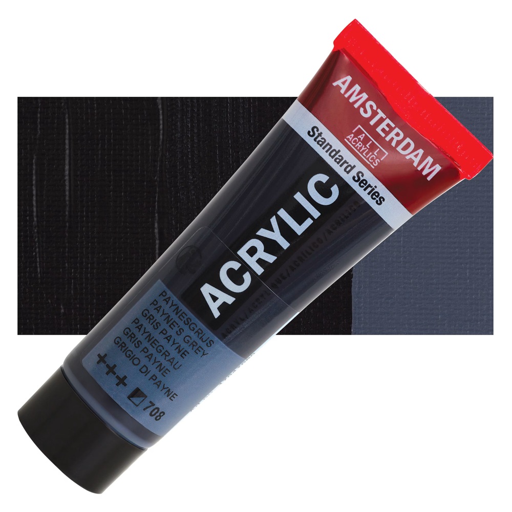 رنگ اکریلیک آمستردام 120 میل تکی کد Payne's Gray - 708