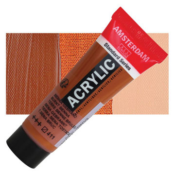 رنگ اکریلیک آمستردام 120 میل تکی کد Burnt Sienna - 411