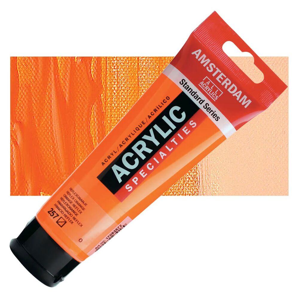 رنگ اکریلیک آمستردام 120 میل تکی کد Reflex Orange - 564