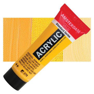 رنگ اکریلیک آمستردام 120 میل تکی کد Azo Yellow Deep - 270