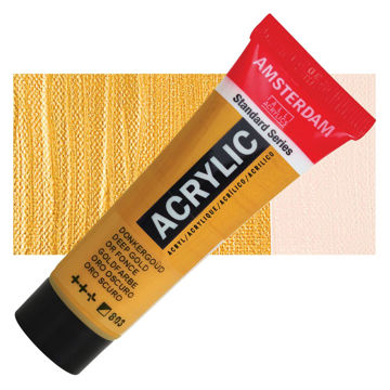 رنگ اکریلیک آمستردام 120 میل تکی کد Metallic Deep Gold - 803