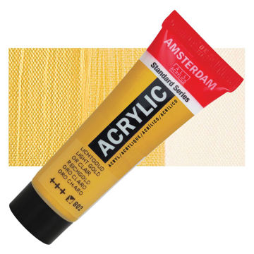 رنگ اکریلیک آمستردام 120 میل تکی کد Metallic Light Gold - 802