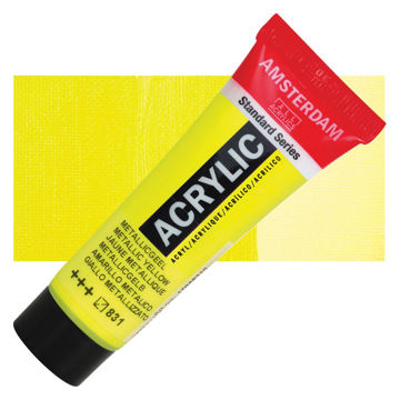 رنگ اکریلیک آمستردام 120 میل تکی کد Metallic Yellow - 831