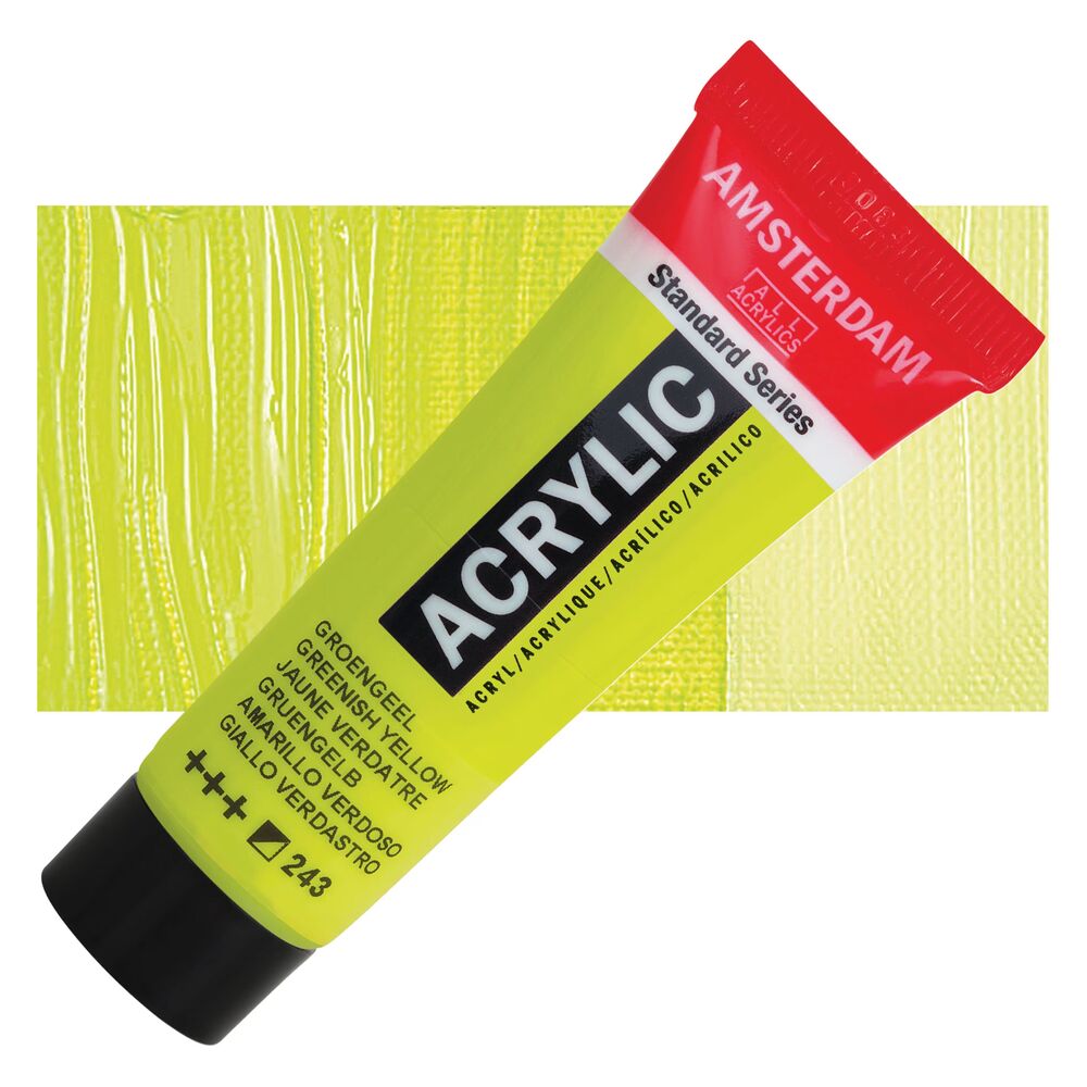 رنگ اکریلیک آمستردام 120 میل تکی کد Greenish Yellow - 243