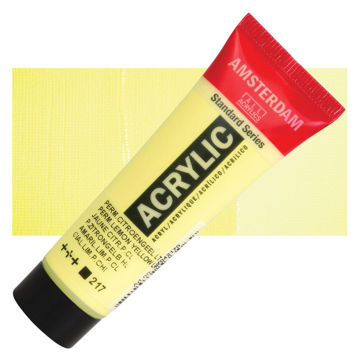 رنگ اکریلیک آمستردام 120 میل تکی کد Permanent Lemon Yellow Light - 217