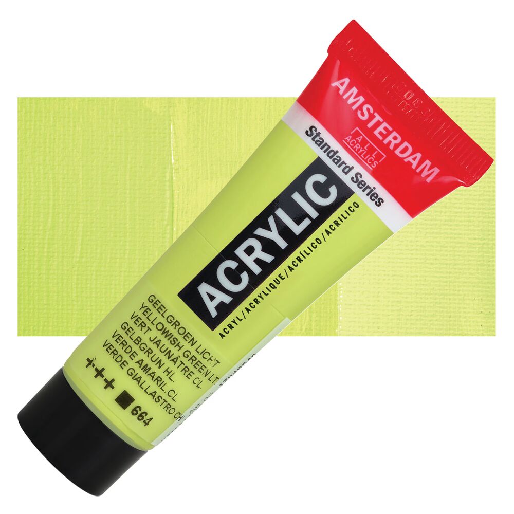 رنگ اکریلیک آمستردام 120 میل تکی کد Yellowish Green Light - 664