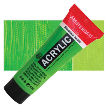 رنگ اکریلیک آمستردام 120 میل تکی کد Brilliant Green - 605