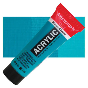 رنگ اکریلیک آمستردام 120 میل تکی کد Turquoise Blue - 522