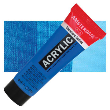 رنگ اکریلیک آمستردام 120 میل تکی کد Metallic Blue - 834