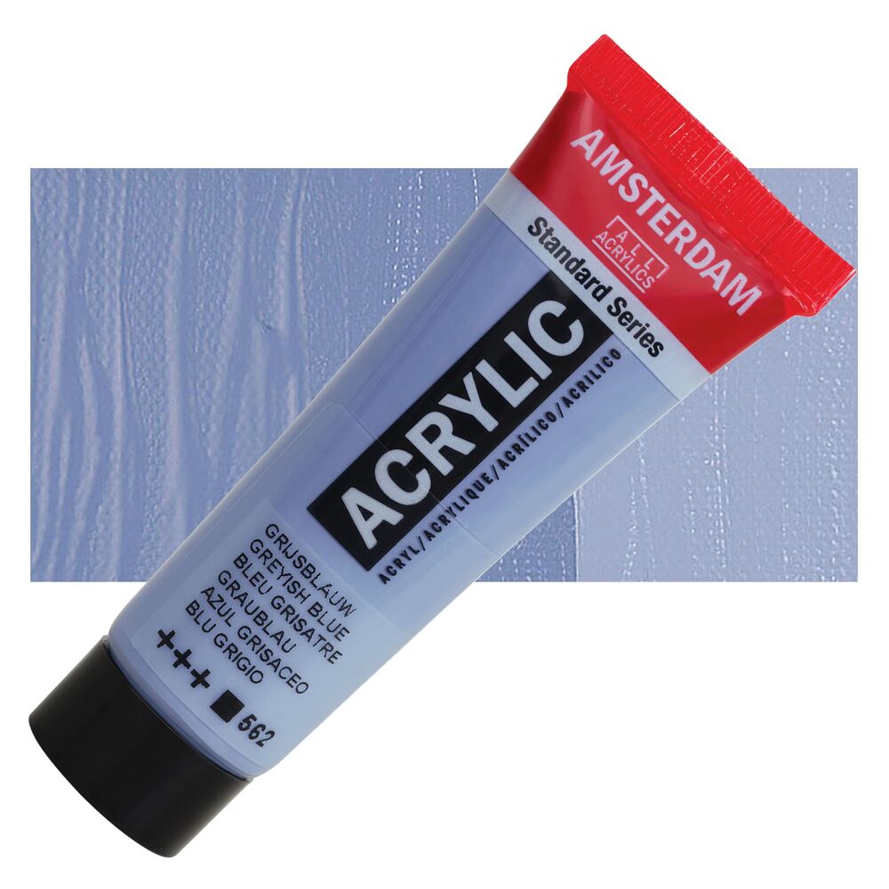 رنگ اکریلیک آمستردام 120 میل تکی کد Grayish Blue - 562