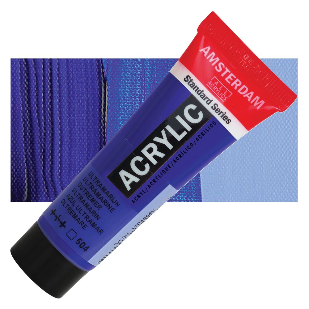 رنگ اکریلیک آمستردام 120 میل تکی کد Ultramarine - 504