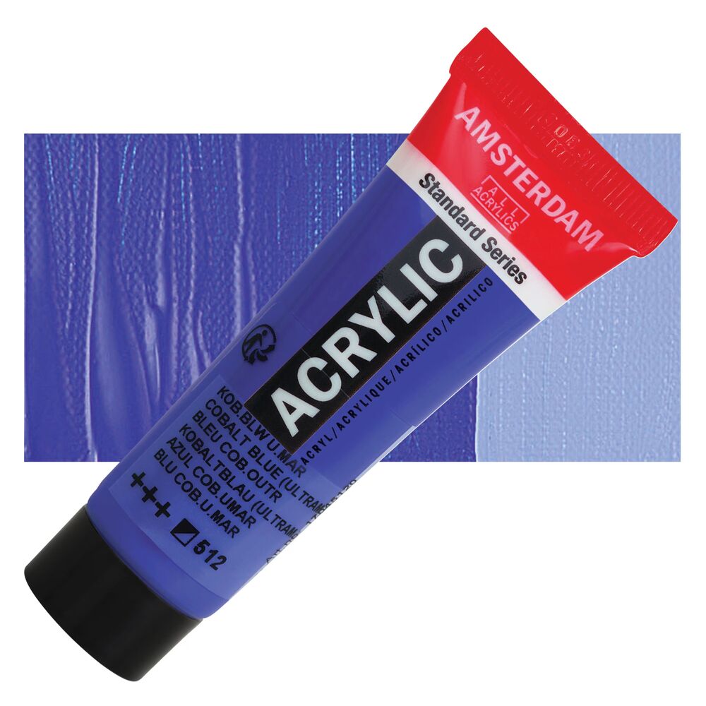 رنگ اکریلیک آمستردام 120 میل تکی کد Cobalt Blue Ultramarine - 512
