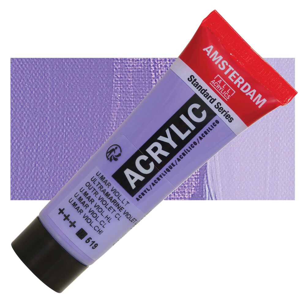 رنگ اکریلیک آمستردام 120 میل تکی کد Ultramarine Violet Light - 519