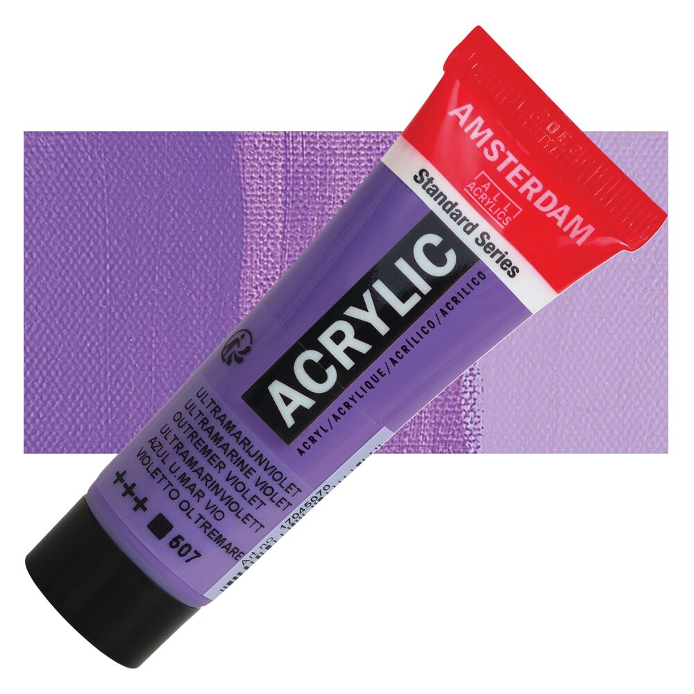 رنگ اکریلیک آمستردام 120 میل تکی کد Ultramarine Violet - 507