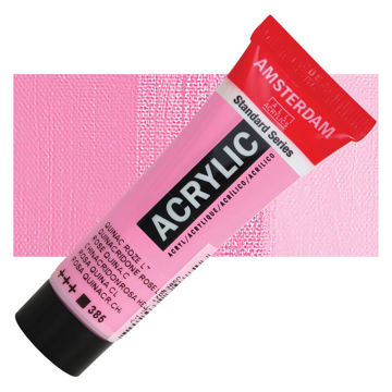 رنگ اکریلیک آمستردام 120 میل تکی کد Quinacridone Rose Light - 385