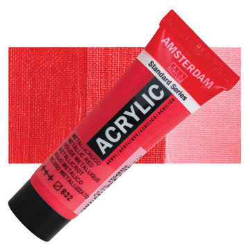 رنگ اکریلیک آمستردام 120 میل تکی کد Metallic Red - 832