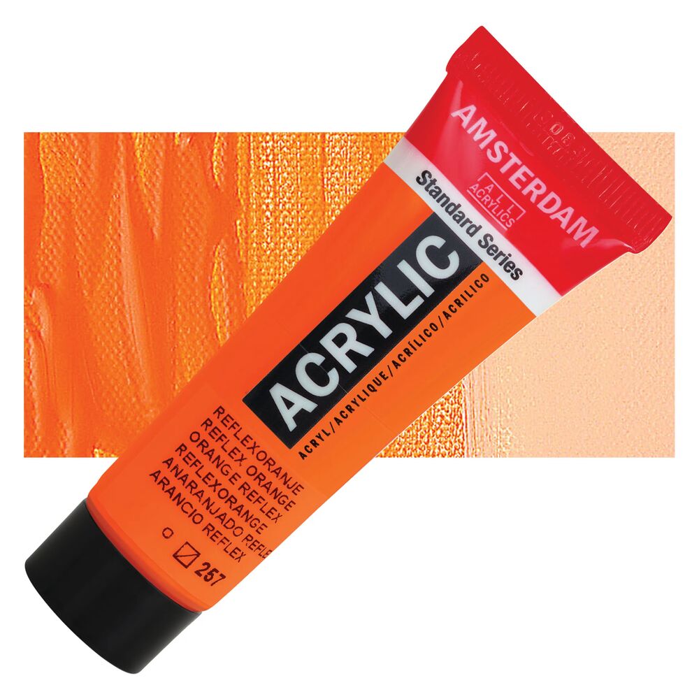 رنگ اکریلیک آمستردام 120 میل تکی کد Reflex Orange - 257