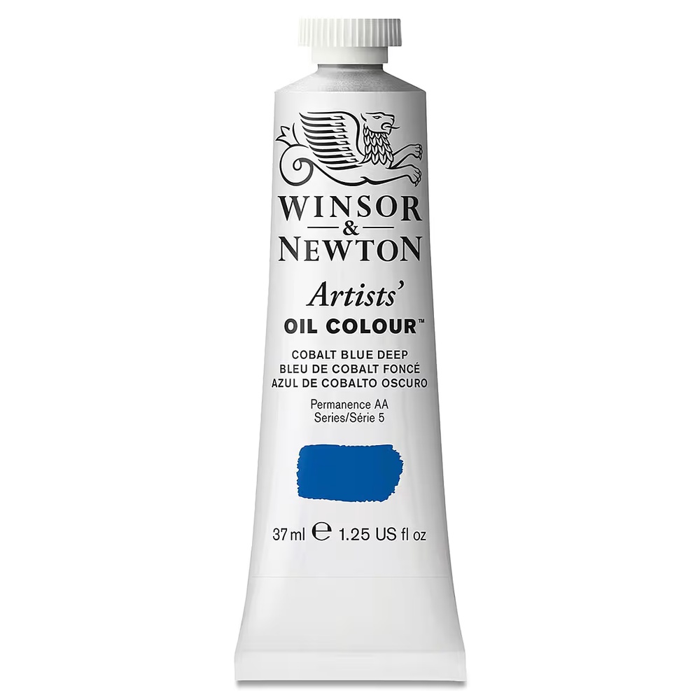 رنگ روغن وینزور آرتیست 37 میل تکی کد 180 - Cobalt Blue Deep