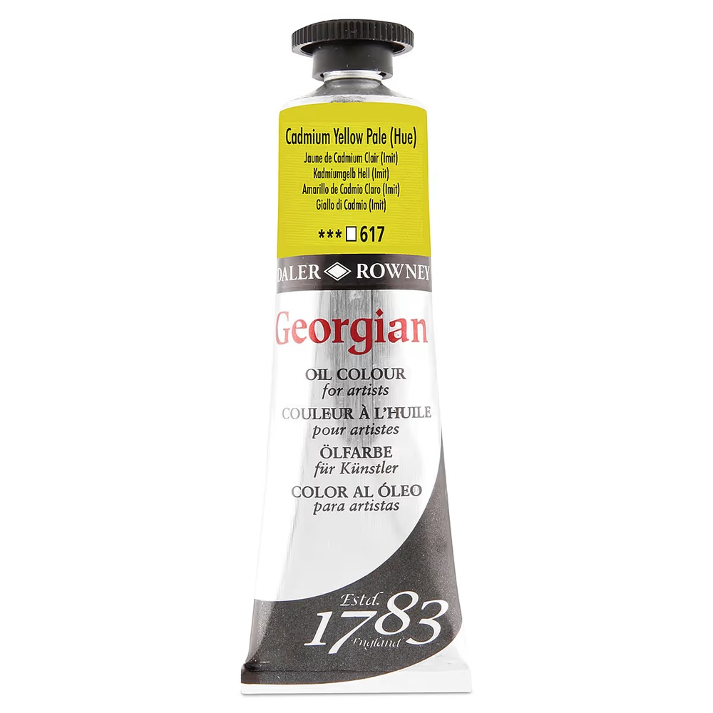 رنگ روغن جورجین دالررونی 38 میل تکی کد Cadmium Yellow Pale Hue G - 617