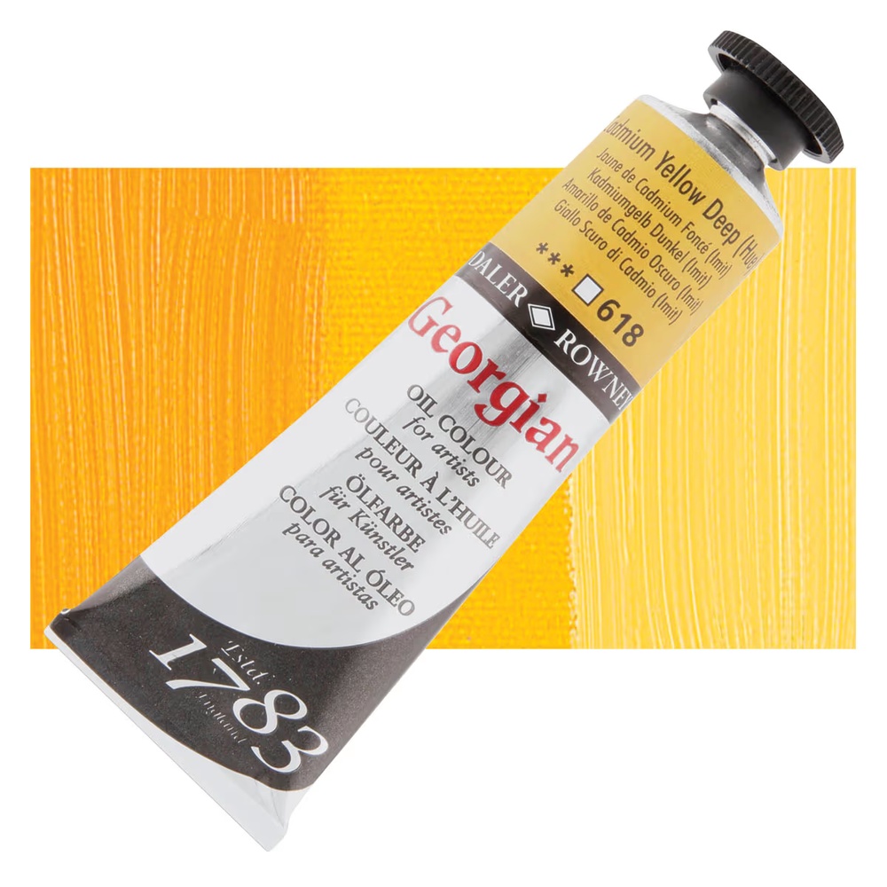 رنگ روغن جورجین دالررونی 38 میل تکی کد Cadmium Yellow Deep Hue G - 618