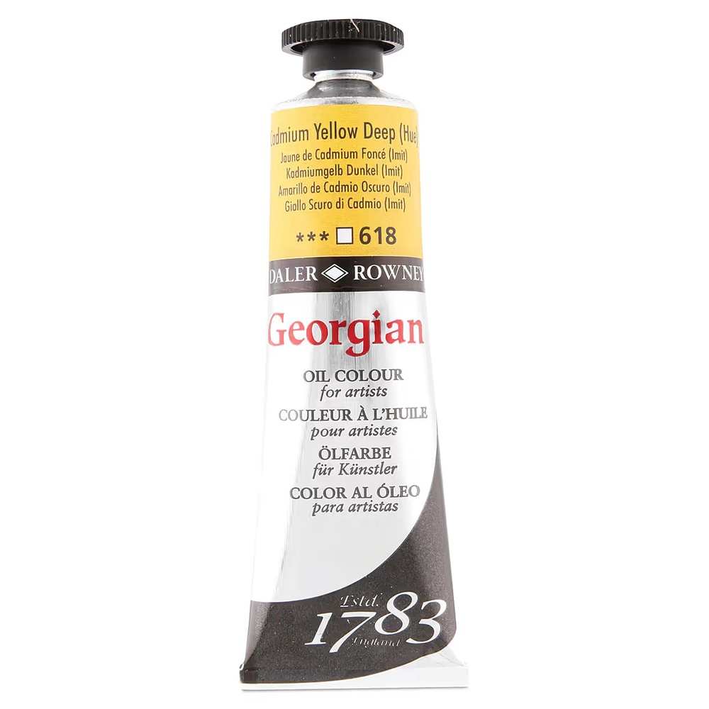 رنگ روغن جورجین دالررونی 38 میل تکی کد Cadmium Yellow Deep Hue G - 618