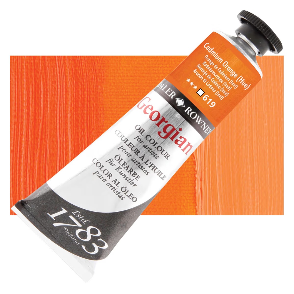 رنگ روغن جورجین دالررونی 38 میل تکی کد Cadmium Orange Hue G - 619