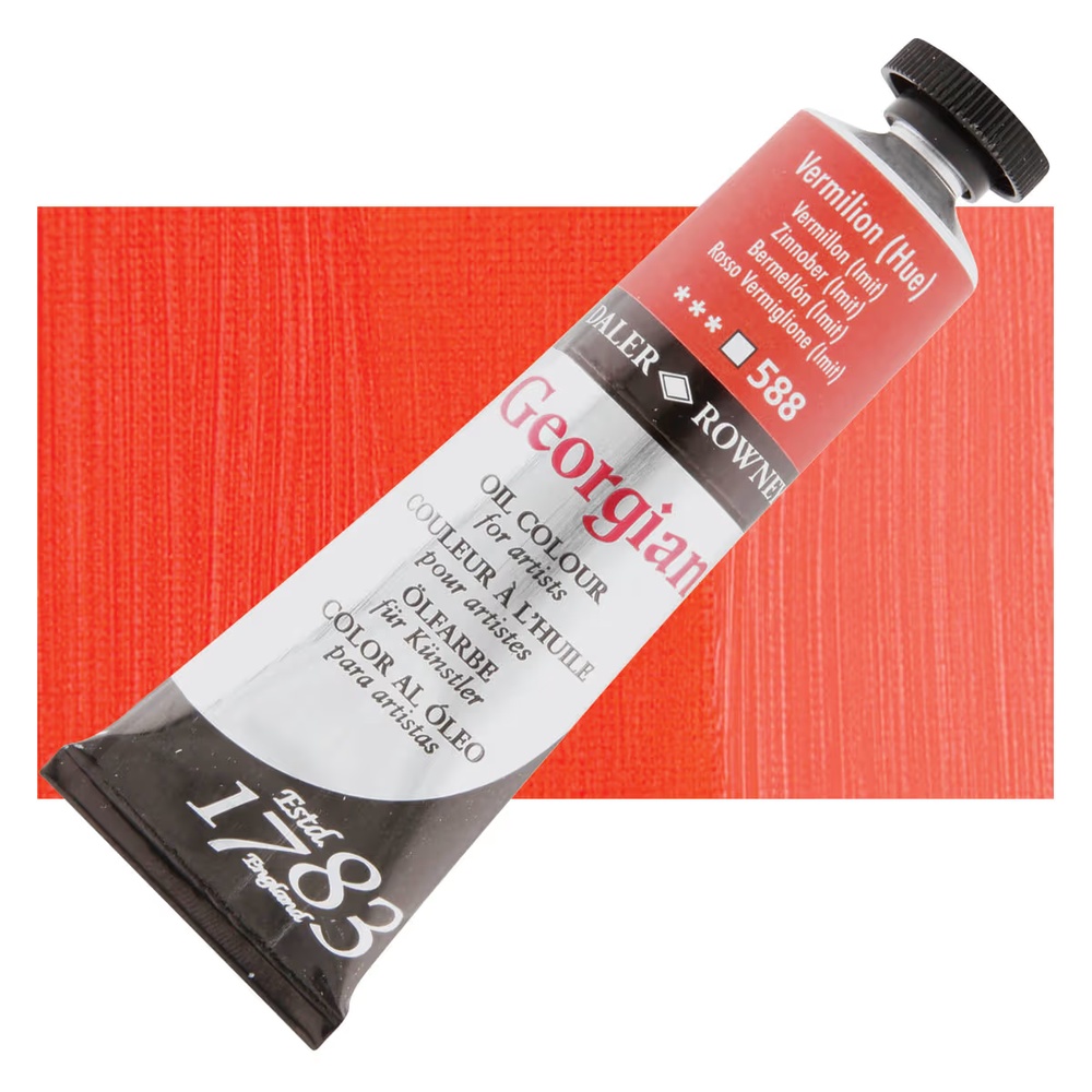 رنگ روغن جورجین دالررونی 38 میل تکی کد Vermillion Hue G - 588