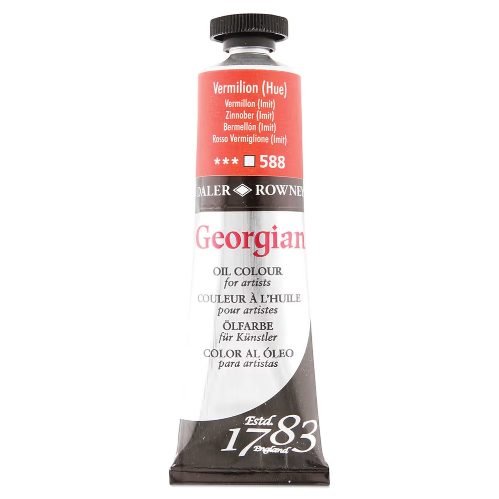 رنگ روغن جورجین دالررونی 38 میل تکی کد Vermillion Hue G - 588