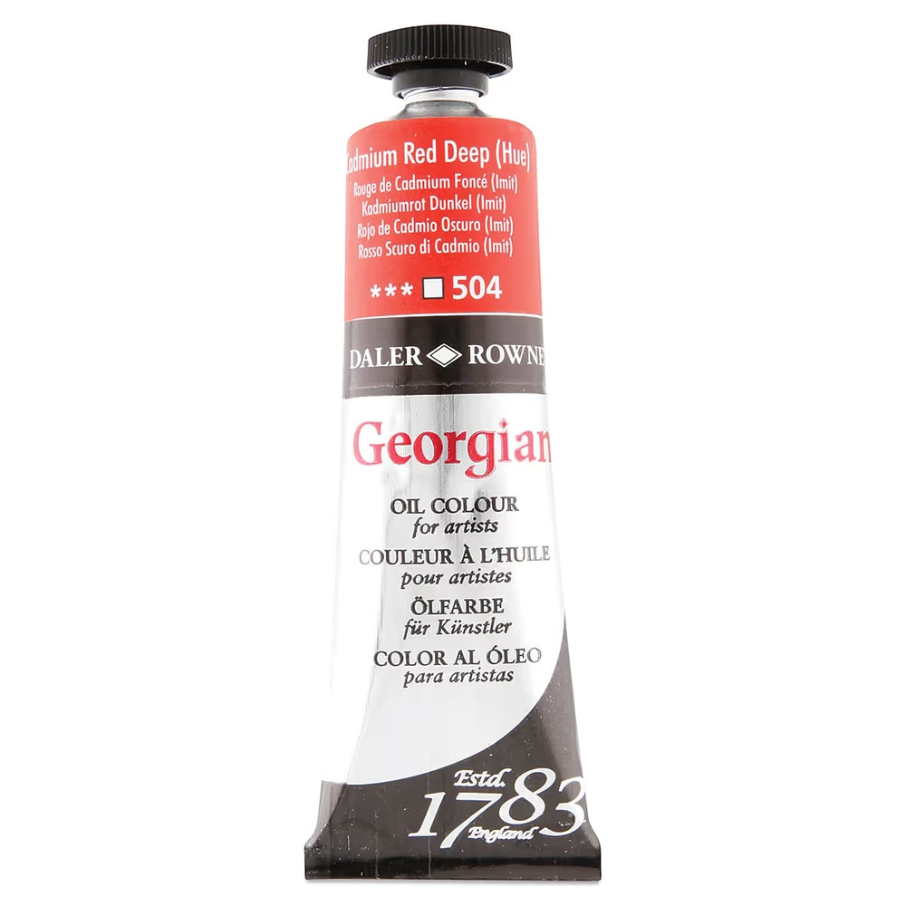 رنگ روغن جورجین دالررونی 38 میل تکی کد Cadmium Red Deep Hue G - 504