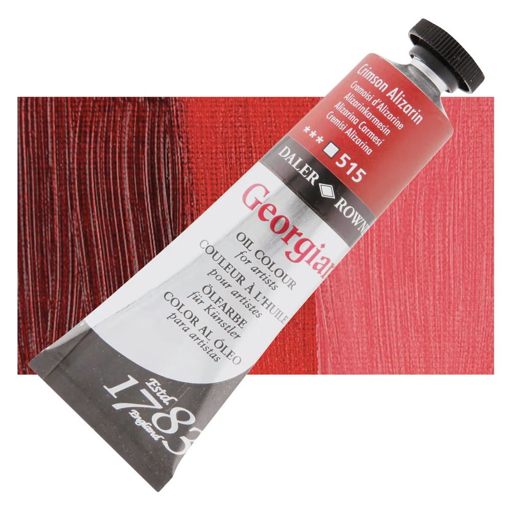 رنگ روغن جورجین دالررونی 38 میل تکی کد Alizarin Crimson G - 515